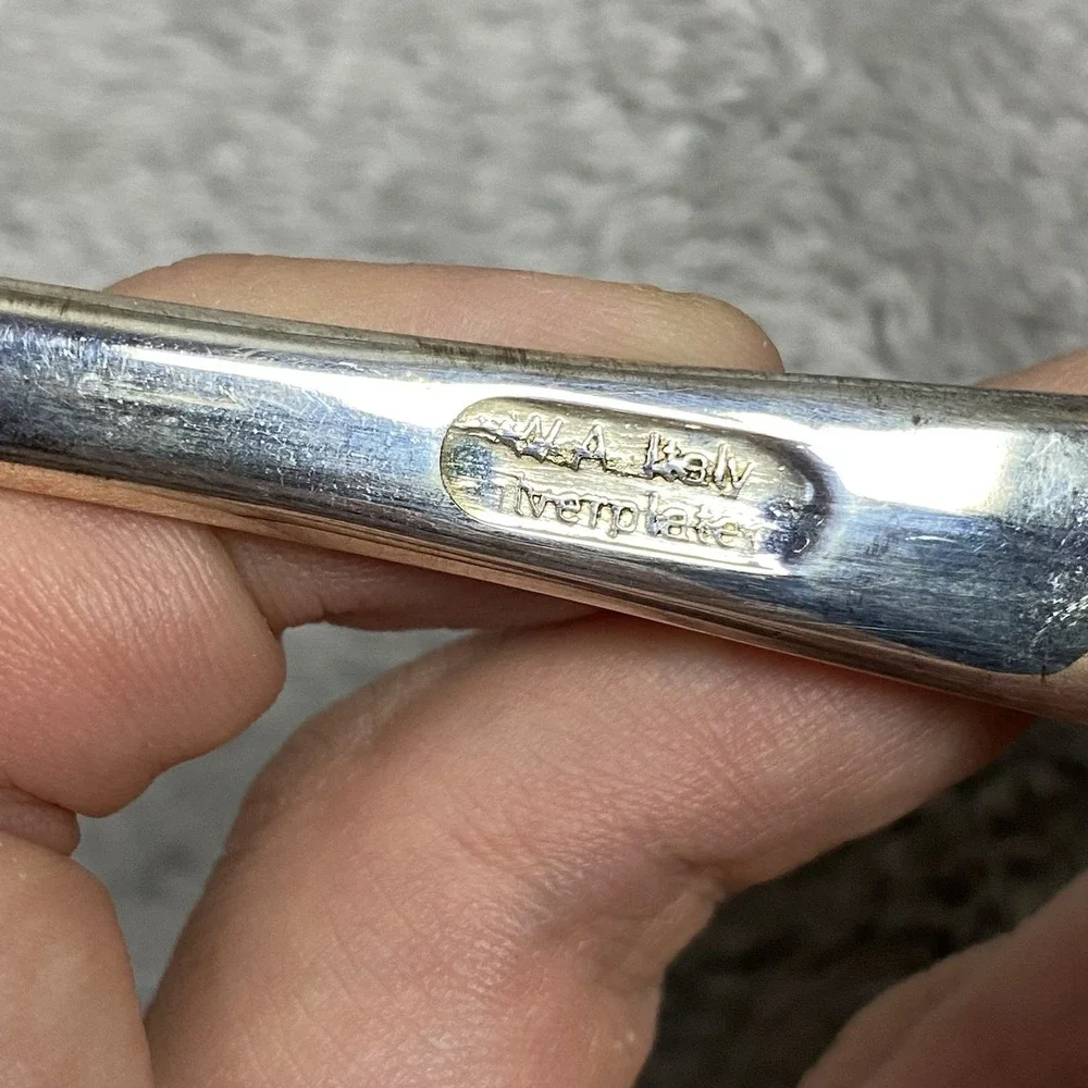 VINTAGE W.A.‎ ITALY SILVERPLATE SALAD Serving Spoon Silver Plated
